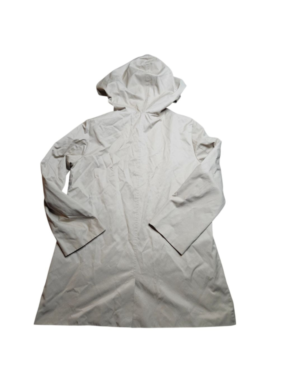 Appleseed's Medium Beige Hooded Button Front Coat - Picture 3 of 6